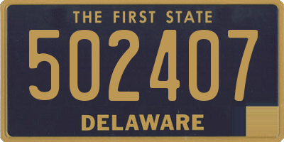 DE license plate 502407