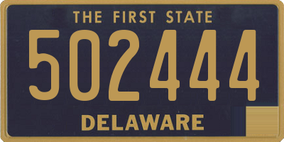 DE license plate 502444