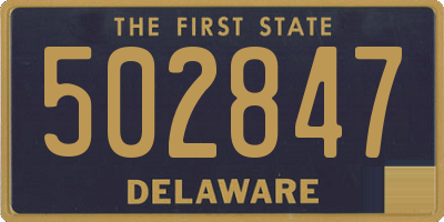 DE license plate 502847