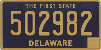 DE license plate 502982