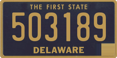 DE license plate 503189