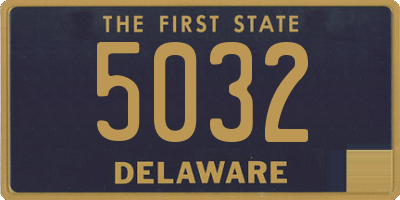 DE license plate 5032