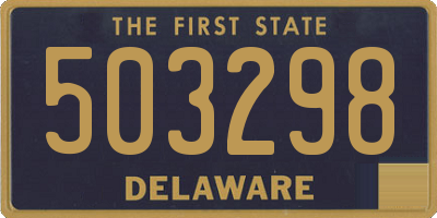 DE license plate 503298