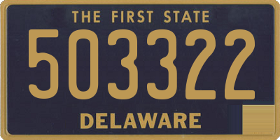 DE license plate 503322