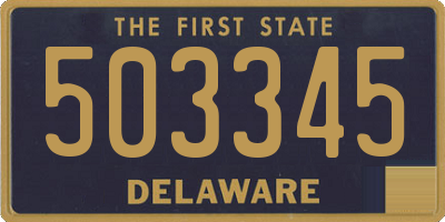 DE license plate 503345