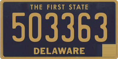 DE license plate 503363