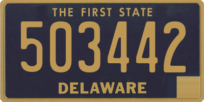 DE license plate 503442