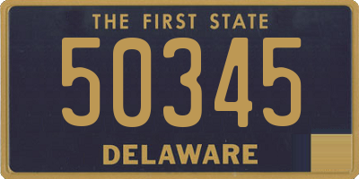 DE license plate 50345