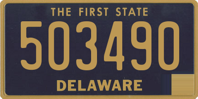 DE license plate 503490