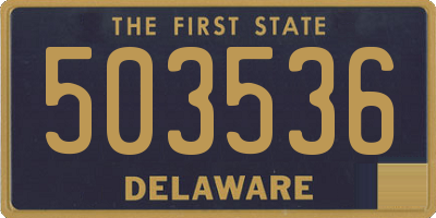 DE license plate 503536
