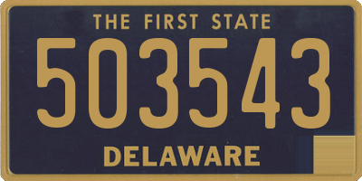 DE license plate 503543