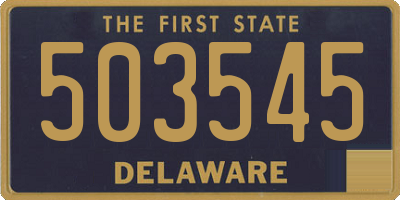 DE license plate 503545