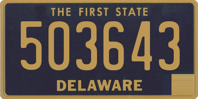 DE license plate 503643