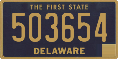 DE license plate 503654