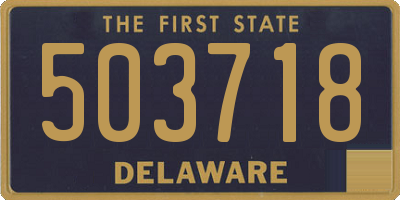 DE license plate 503718