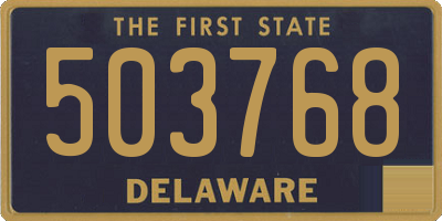 DE license plate 503768