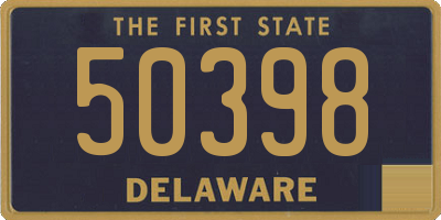 DE license plate 50398