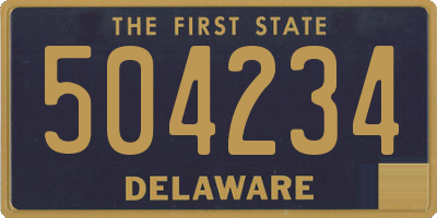 DE license plate 504234