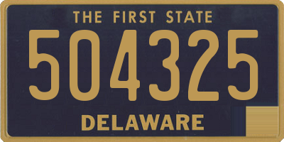 DE license plate 504325