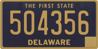 DE license plate 504356