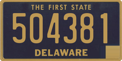 DE license plate 504381