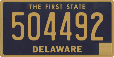 DE license plate 504492
