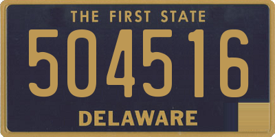 DE license plate 504516