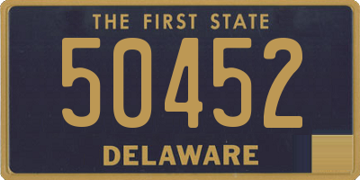 DE license plate 50452