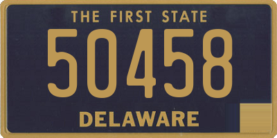 DE license plate 50458