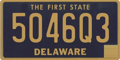 DE license plate 5046Q3