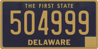 DE license plate 504999