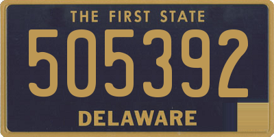DE license plate 505392