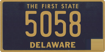 DE license plate 5058