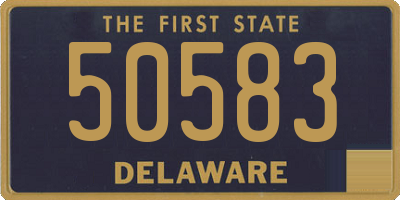 DE license plate 50583