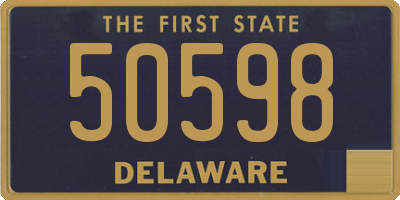 DE license plate 50598