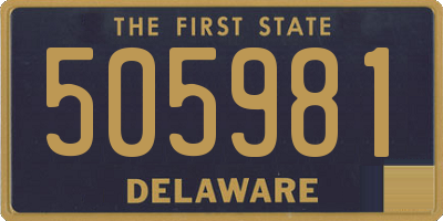 DE license plate 505981