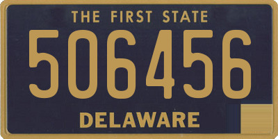 DE license plate 506456