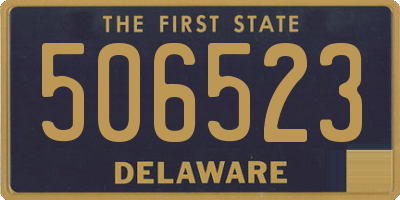 DE license plate 506523