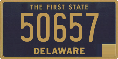 DE license plate 50657