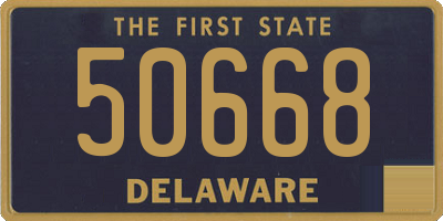 DE license plate 50668