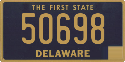 DE license plate 50698