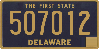 DE license plate 507012