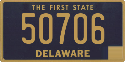 DE license plate 50706