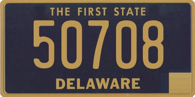 DE license plate 50708