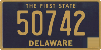 DE license plate 50742