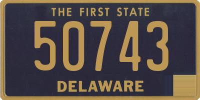 DE license plate 50743