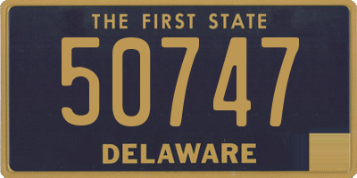 DE license plate 50747