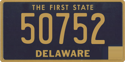 DE license plate 50752