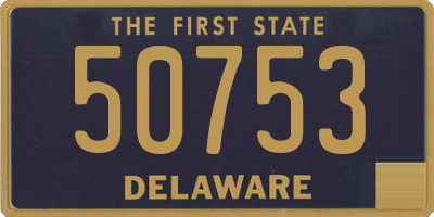 DE license plate 50753