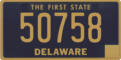 DE license plate 50758